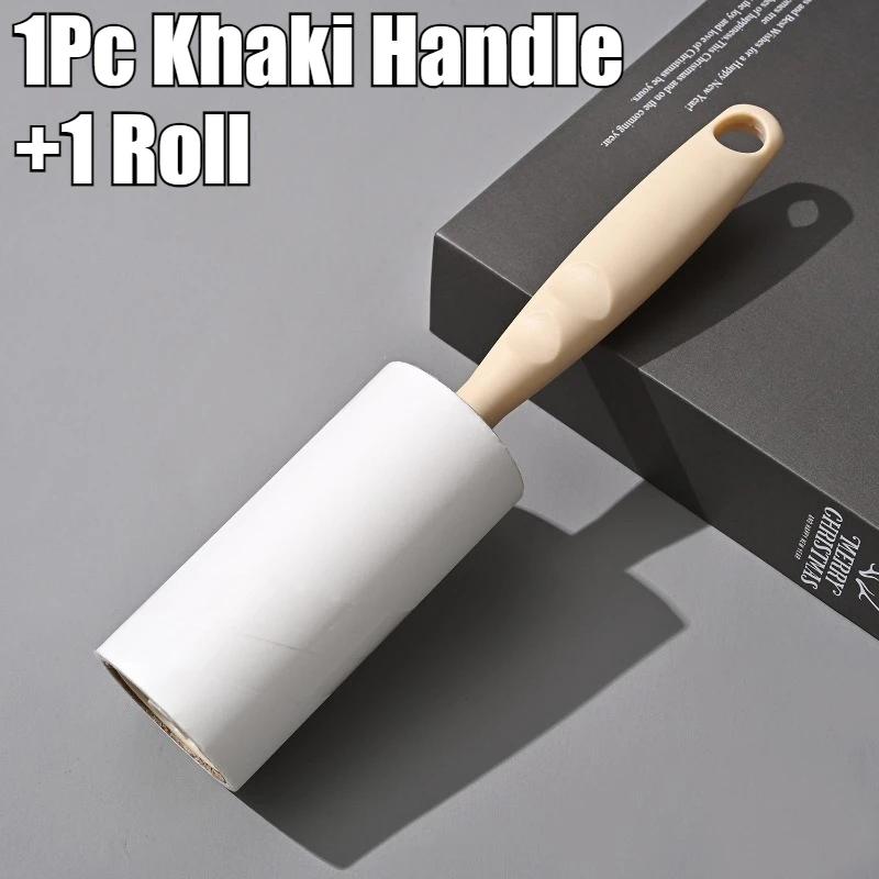 Portable Tearable Adhesive Roller with Handle Reusable Clothes Pet Hair Remover Brush Household Sticky Cleaning Tool Lint Roller