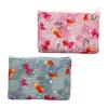Kyoyu Made in Japan 100% Cotton Pouch with Pocket, Cosmetic/Accessory Case, Approx. 12.5×19cm, Women