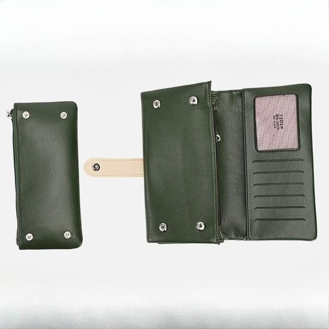 Soft Leather Women Wallet Clutch High Quality Triple Fold Money Large Capacity Female Purse Card Holder