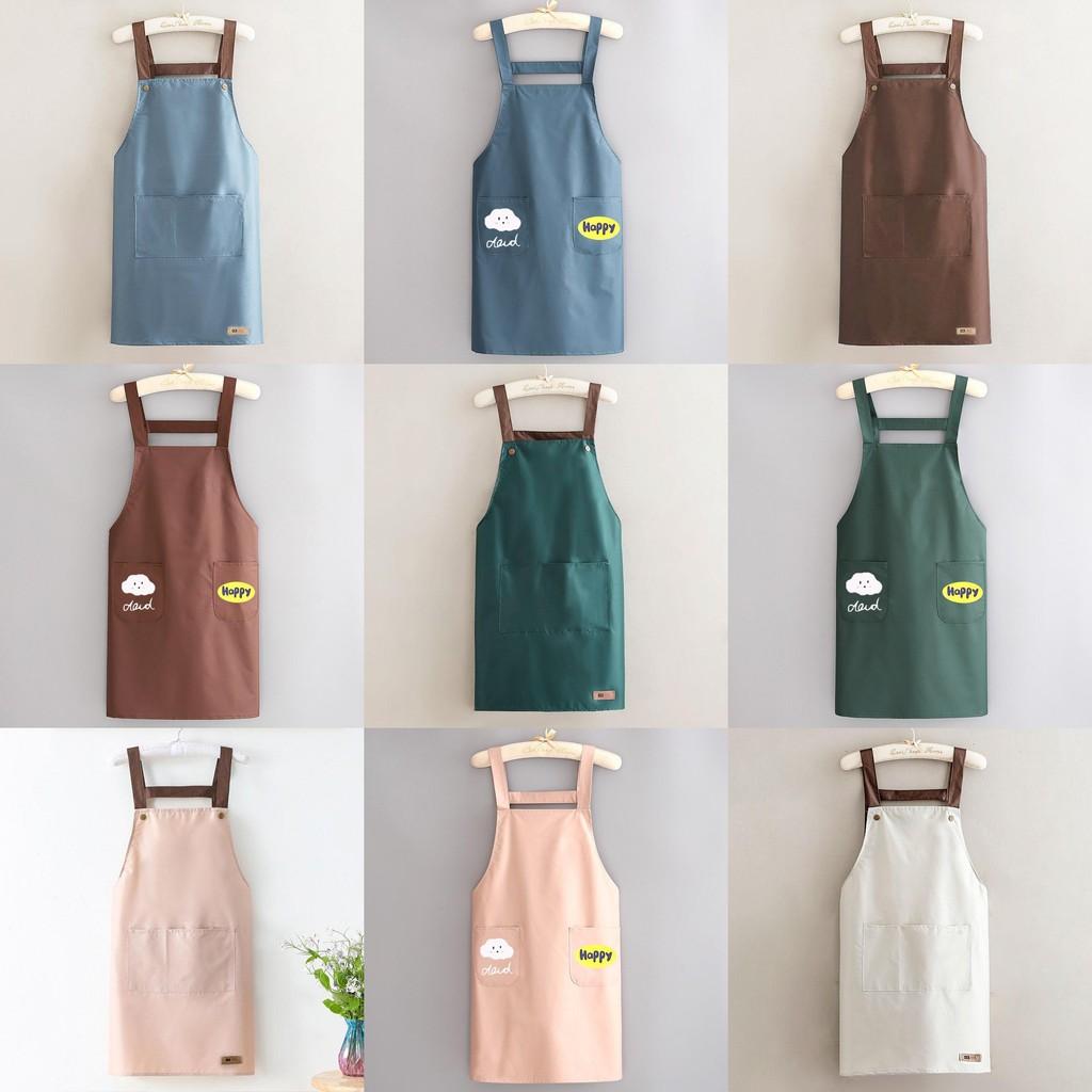 Waterproof Household Printed Oilresistant Kitchen Apron Work Easy Storages