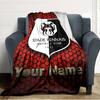 Name Custom Stade Rennes FC Print Flannel Blanket High Quality Warm Comfortable Cover for All Seasons Perfect for Gifts Home Decor