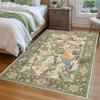 Vintage Botanische Vogels Blauw Tapijt Boho Bloemen Natuurlijk Tapijt Slaapkamer Woonkamer Decor Jardina Wasbaar Antislip Tafel Vloermat
