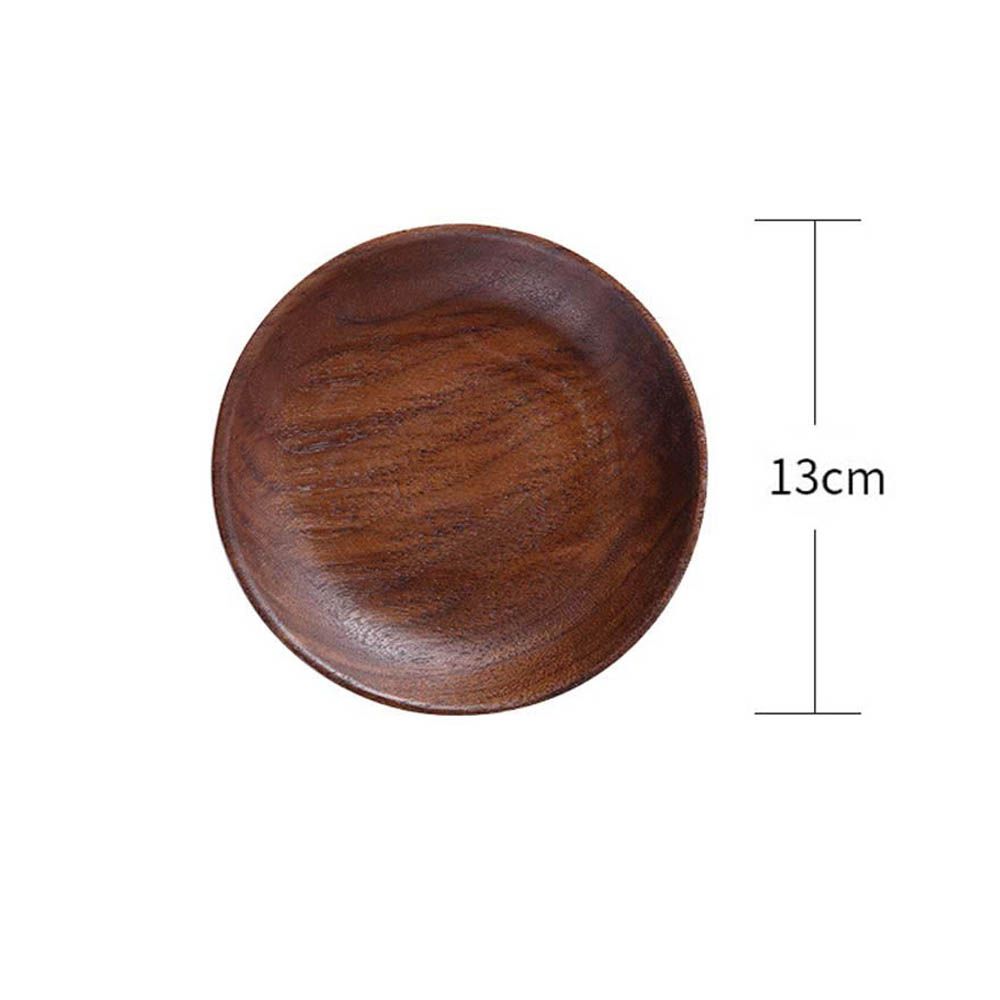 Wooden Dish Holder Dinnerware Beech Snack Dessert Plates Tableware Serving Tray Dinner Plate