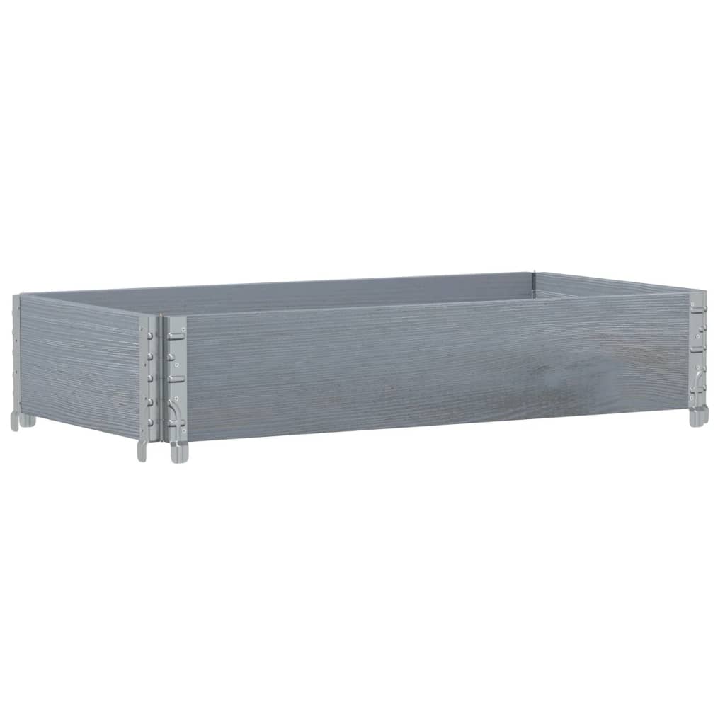 Plant Box Gray 100x50 Cm Solid Pine Wood