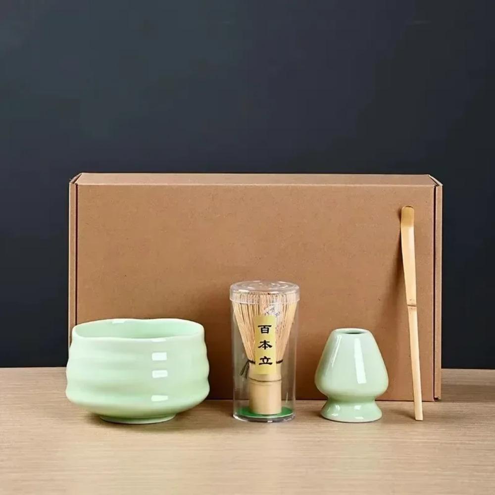 4Pcs 7 Pcs/set Japanese Matcha Blender Set Bamboo Whisk Matcha Brush Teaspoon Kiln Tea Set Beverage Shop Tea-Making Tools
