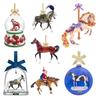 Holiday Ornament Party Cute Christmas Horse Pendant Desktop Gifts Decoration