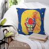 Waggis Basel Carnival Square Pillowcase Polyester Linen Velvet Pattern Zip Decorative Car Cushion Cover