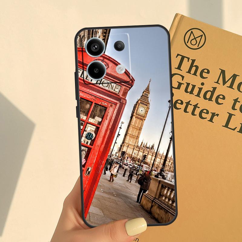 London Bus England Big Ben Cover For Xiaomi Redmi Note 14 13 10 11 12 Pro 11S 12S Case For Redmi 15 14C 10C 12C 13C 15C