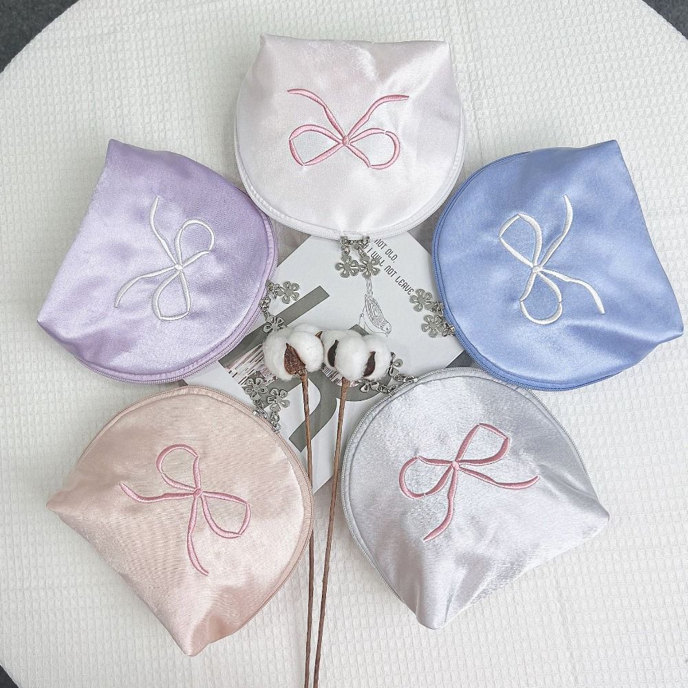 Portable Bow Purse Korean Style Cosmetic Bag Practical Sanitary Napkin Storage Bag  Women