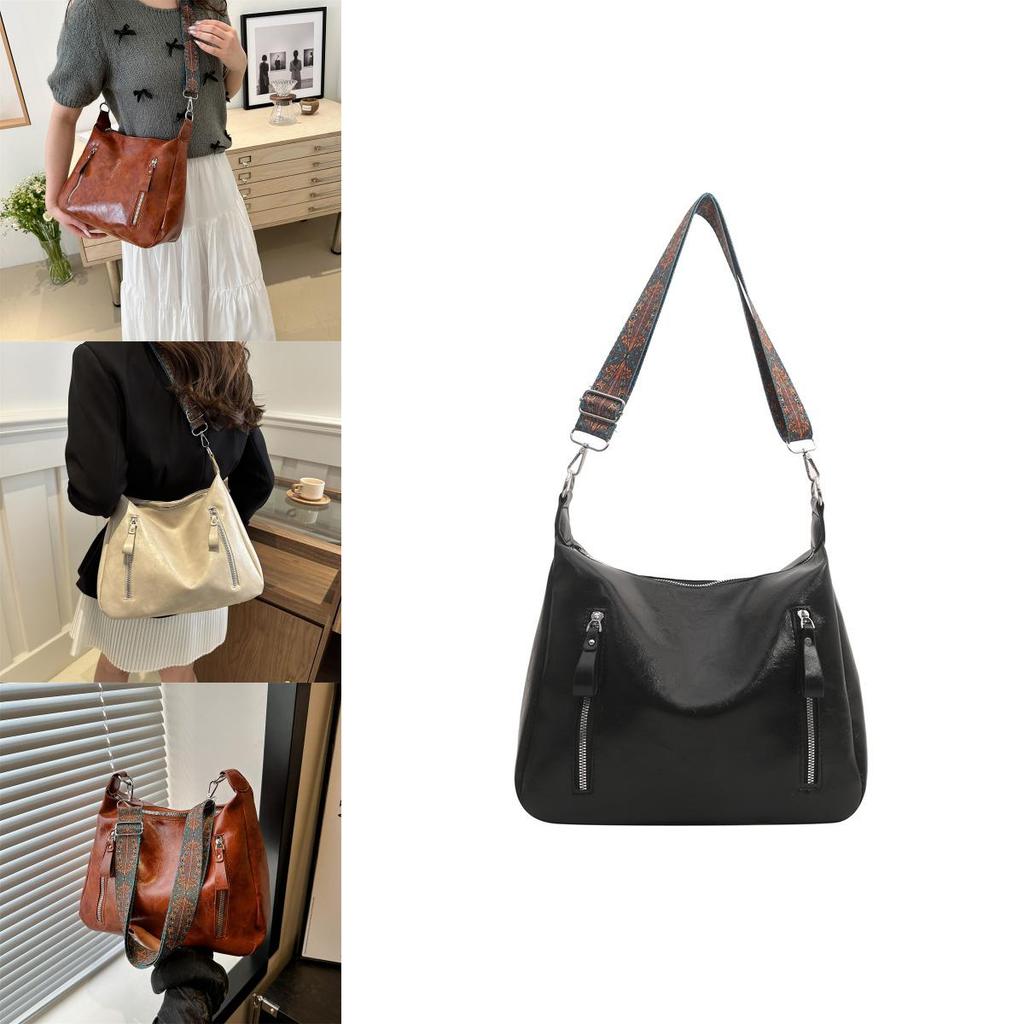 Chic Pu Leather Tote Bag 2024 Trendy Street Style Spacious Shoulder Bag For Women