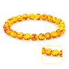 Women'S Women Gift Natural 8/10Mm Bangle Resin Stretch Bead Round Elastic Bracelet
