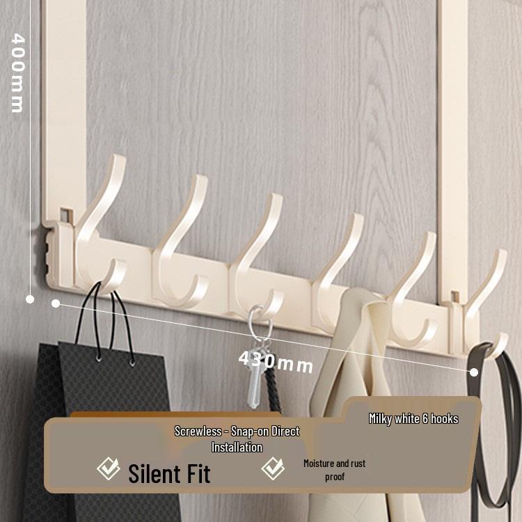 Over-the-Door Coat Rack & Shelf Combo - No-Drill Hanger for Bedroom & Doorway