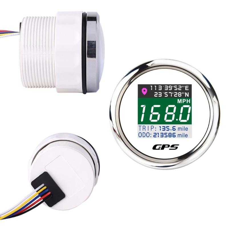 Digital Map Speed Gauges 52mm Display Real Time Navigation Data Trip Odometer Digital Speed Meter for Car Boat Motorcycle