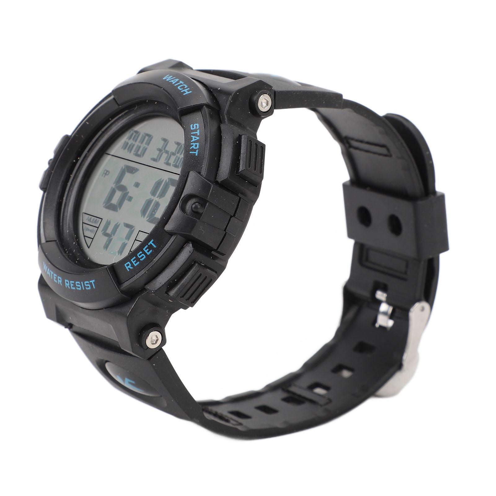 

Men Digital Watch with Calendar and Alarm Clock Waterproof Nightlight Electronic Sports Watch for Outdoor Activities