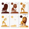 5Pcs 5 Styles PET Hollow Out Drawing Painting Stencils for DIY Scrapbook Photo Album Lion 210x297mm 1pc/style