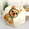 1pc French Bulldog, Bandana Automatic Open/Close Umbrella with One-Touch Button, Compact Folding Canopy, Sturdy 8-Rib Windproof Design S09