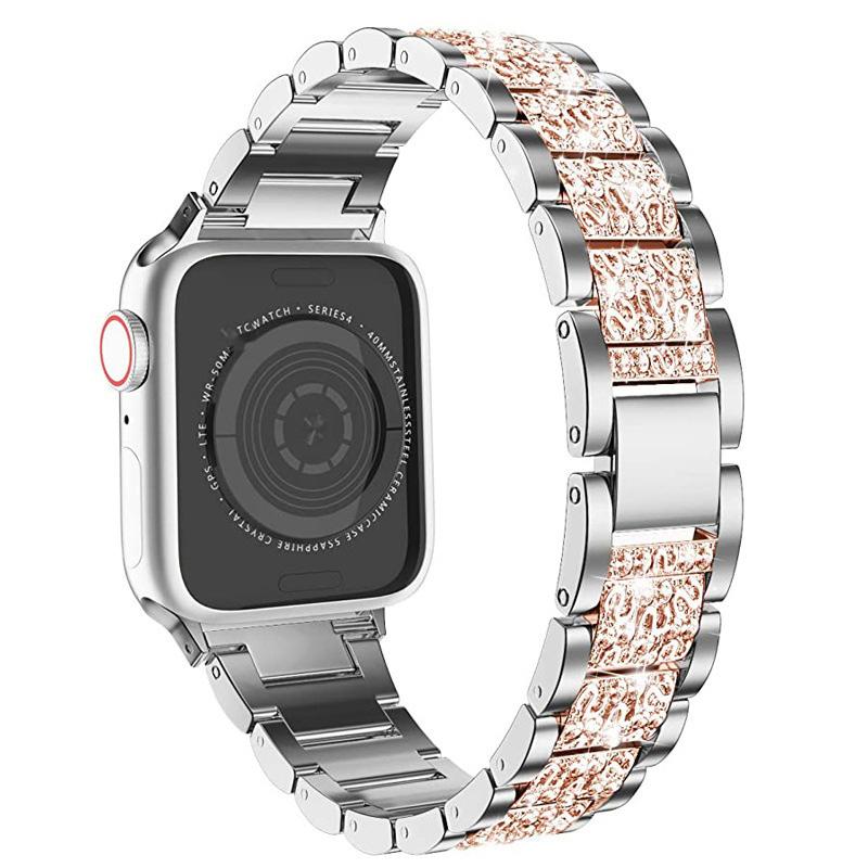 Bling Diamond Strap for Apple Watch Ultra 2 49mm Band 46mm 40mm 45mm 44mm 41mm 42mm for Iwatch Series 10 9 8 7 6 Women Bracelet