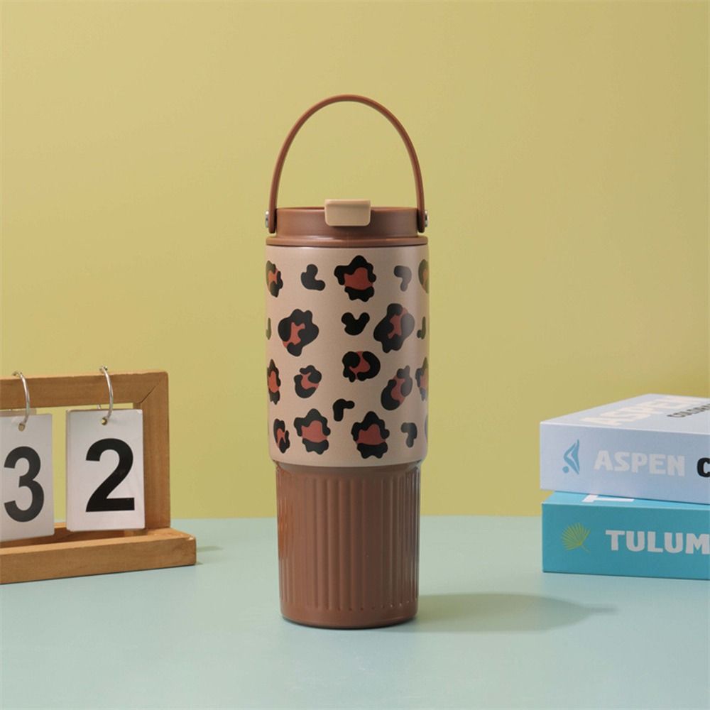 With Handheld Vacuum Straw Cups 800ML Insulated Cup Stainless Steel King Cup  Office Workers