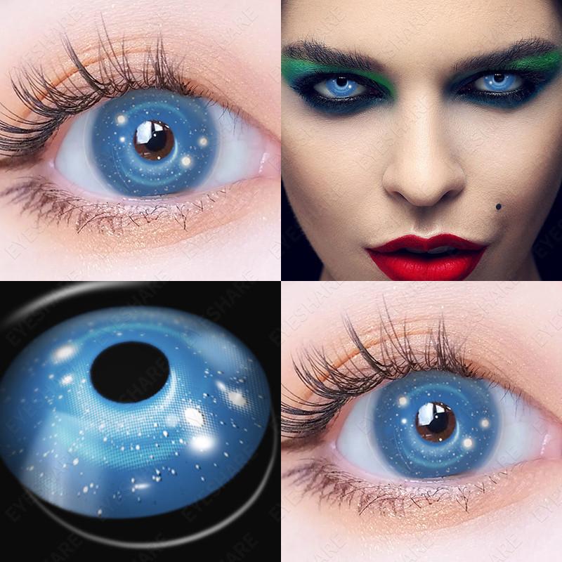 Eyeshare 1 Pair Cosplay Contact Lenses for Eyes Vampire Party Cosplay Colored Softlens 14.5mm Halloween Lens