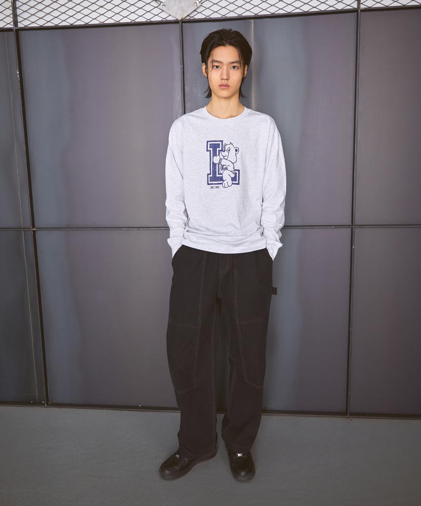 LMC Bear Univ Long Slv Tee Navy