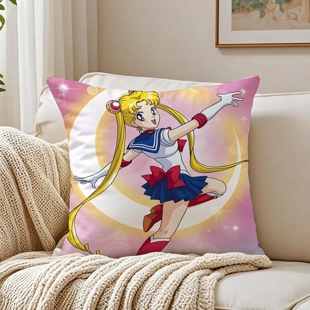 anime magical SSailor MMoon Cushion Cover Pillowcase Antidustmite living Room Sofa Decor Cushion Room