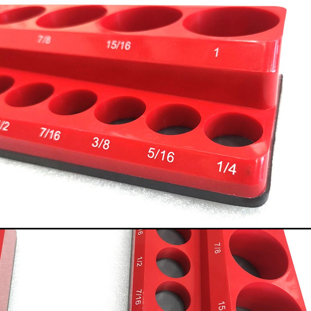 Magnetic Socket Organizer Set Socket Holder 1/4" 3/8" 1/2" Sockets Holds 141 Pieces Magnetic Sockets Trays SAE Professional Tool