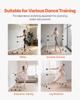 VEVOR Ballet Barre, Double Beechwood Barre Bar for Home, Freestanding Portable Ballet Stretching Dance Bars