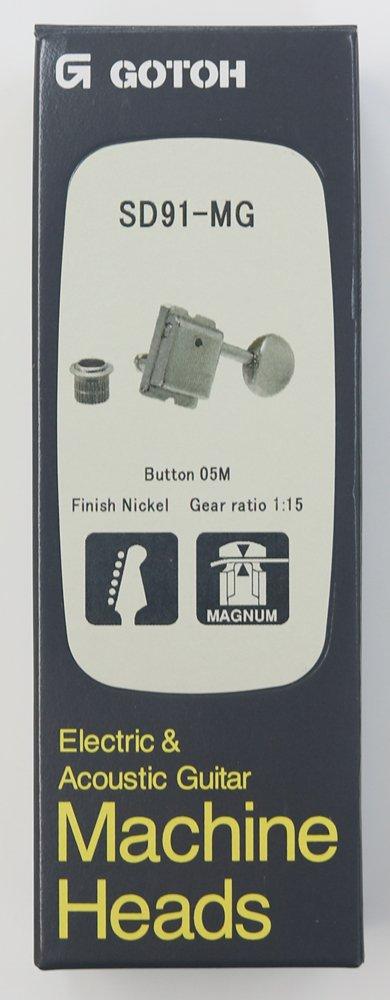 GOTOH Guitar Tuners, Magnum Lock, 6L, Nickel (21333NYX) SD91-MG-05M-L-N