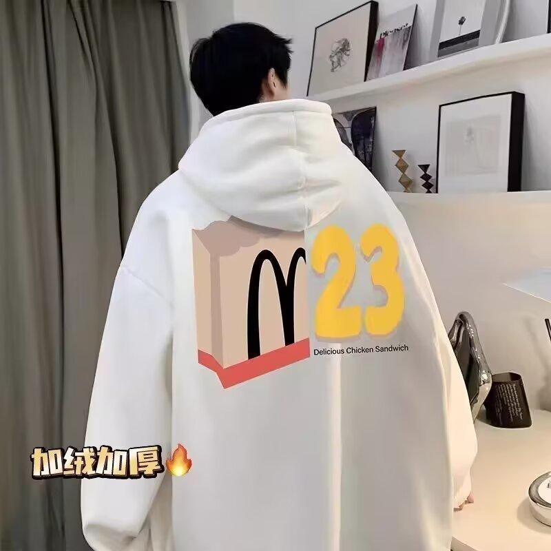 Retro svetr Hong Kong Style Pánské Jarní a Podzimní Pánský svetr s kapucí Americký Heavy High Street Ins Fashion Brand Baggy Coat