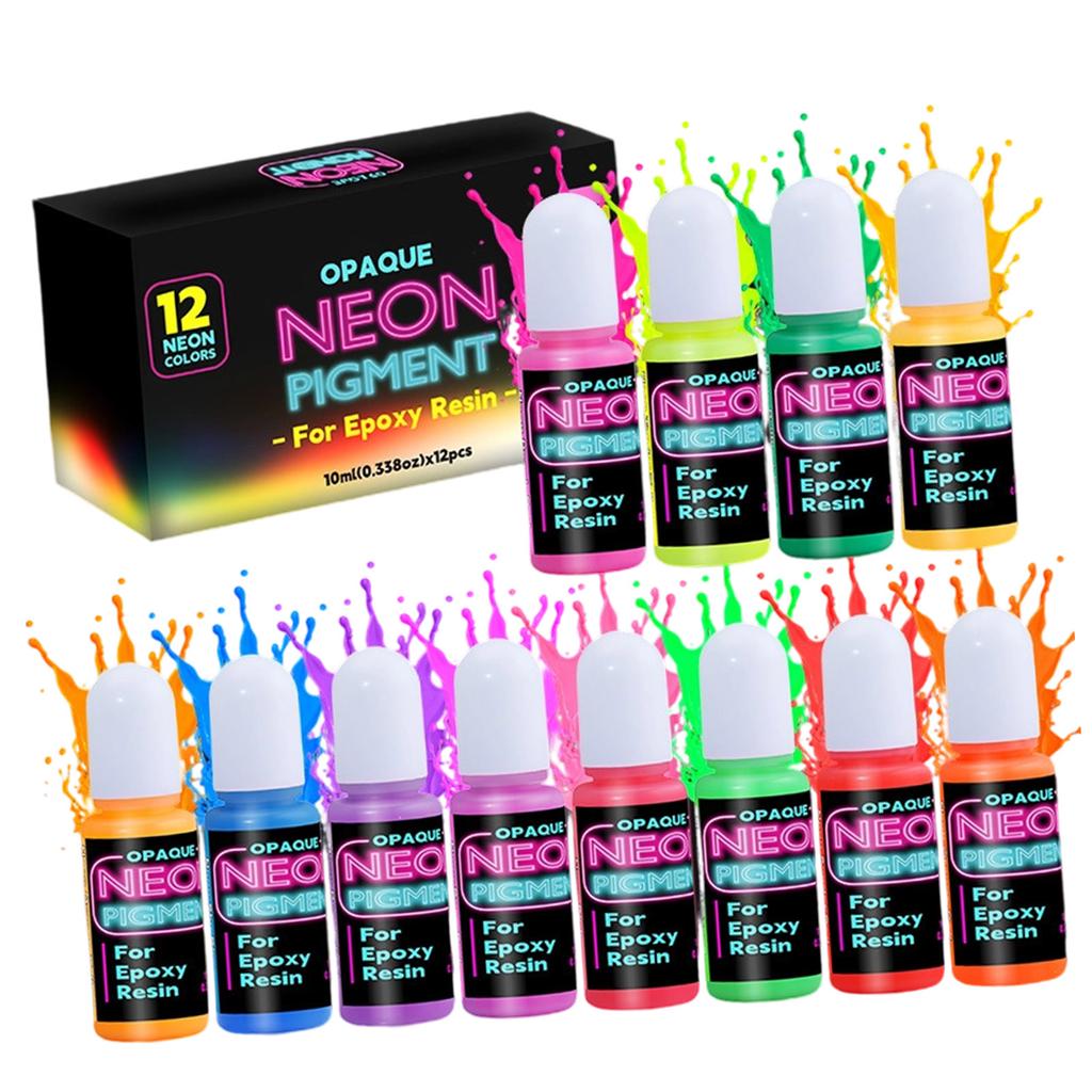 Thick Resin Coloring Pigment High Concentration UV Stable Dye with Cap Bottle 10ML Capacity Suitable for Art