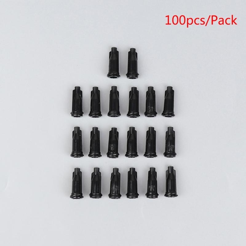 100pcs Syringes Tip Featuring Sturdy Plastic Construction For Precise Glues Control In Black White Orange Various Color Option