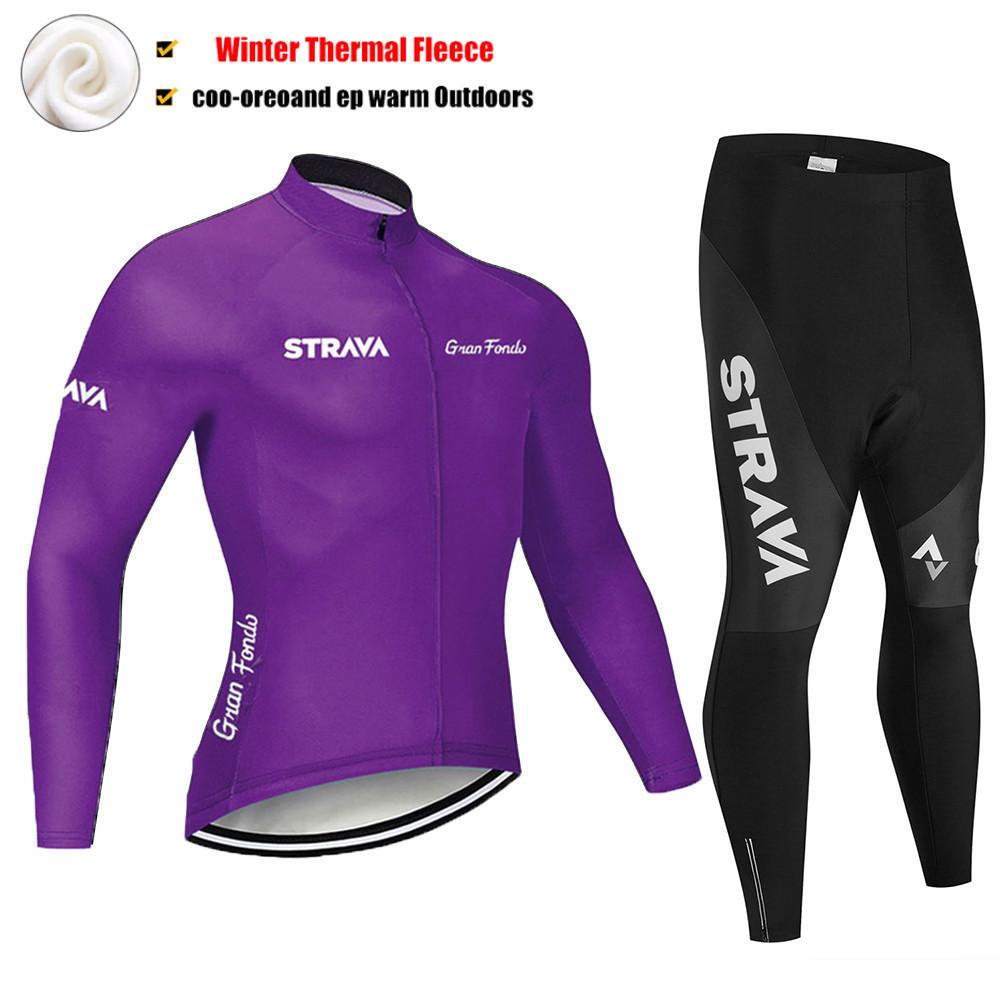 2026 Winter Fleece Warm Cycling Suit Set, Mountain Bike Cycling Suit Set Long Sleeve Men's Winter Cycling Pants Cycling Suit Fleece