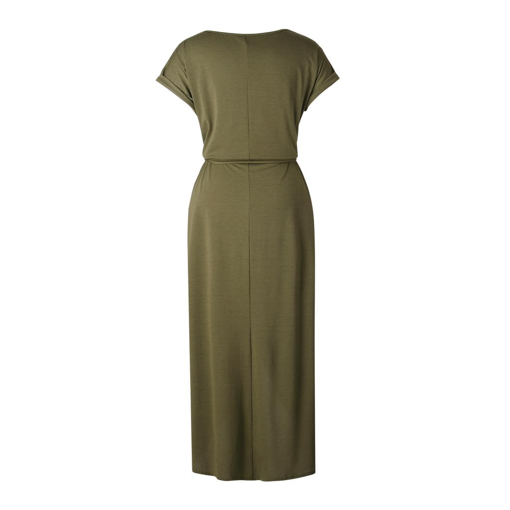 Sexy ženy šaty s krátkým rukávem s výstřihem do O Tunika Letní plážové letní šaty Ležérní dámské šaty