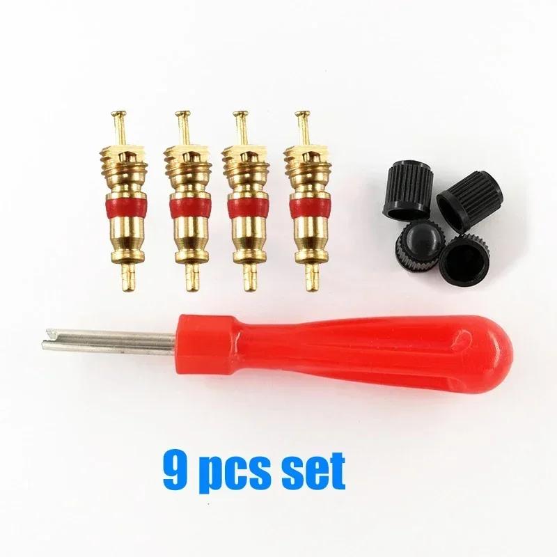 1/100PC Car Tire Valve Core Tool Set Plastic Handle Removal Tools Wrench Screwdriver Wrench Core Tire Repair Hand Tool for Car