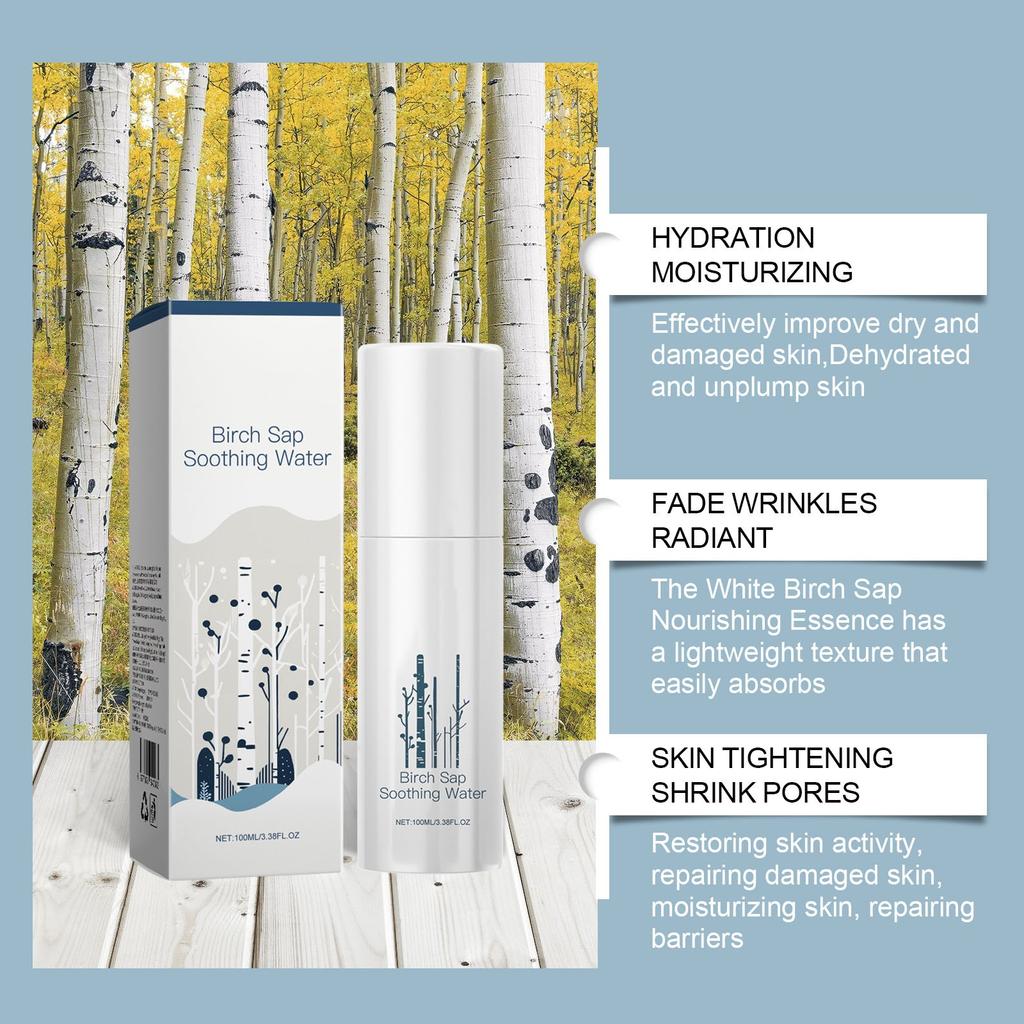 Birch Sap Soothing Water Care Facial Skin Moisturizing Bright Skin Care Lotion 100ml