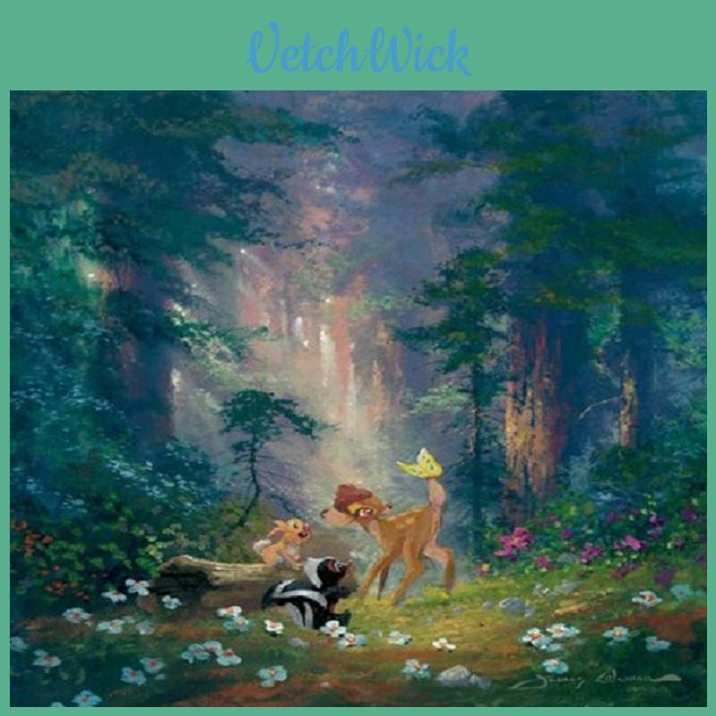 Charmante Wandkunst für Zuhause mit entzückenden Waldtieren wie Rehen, Kaninchen und Eichhörnchen