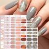 Tiras de Gel para Unhas com Lixa Fácil de Aplicar Remover Autocolante de Unha Decalque Mulheres Manicure em Casa Esmalte DIY Envoltório de Unha