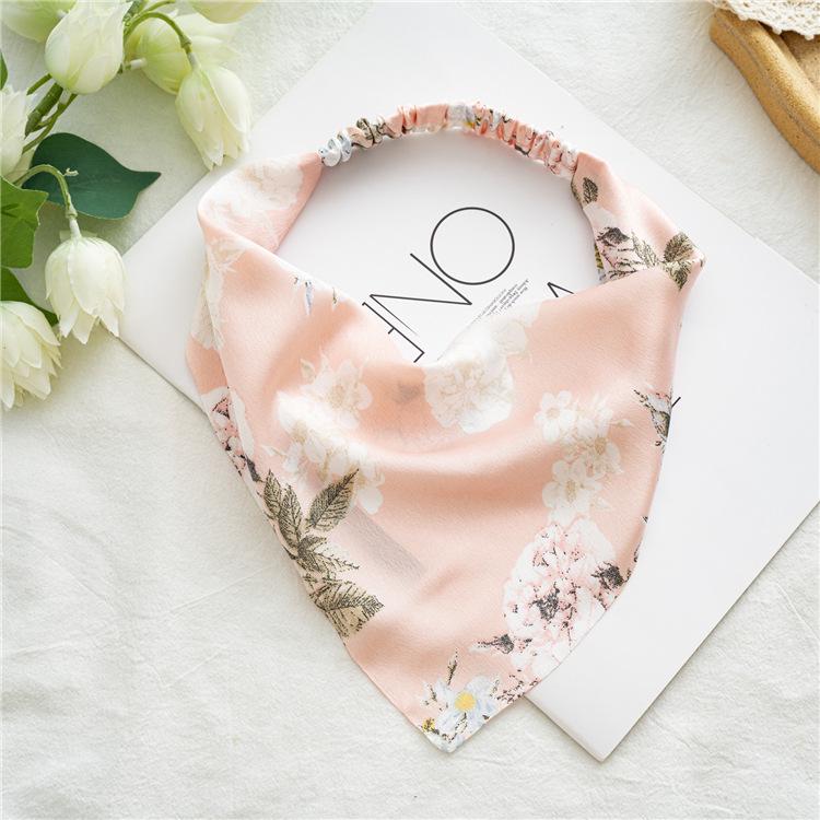 Three-State Satin Triangle Scarf Hair Accessory - 2021 European & American Style Elastic Headband