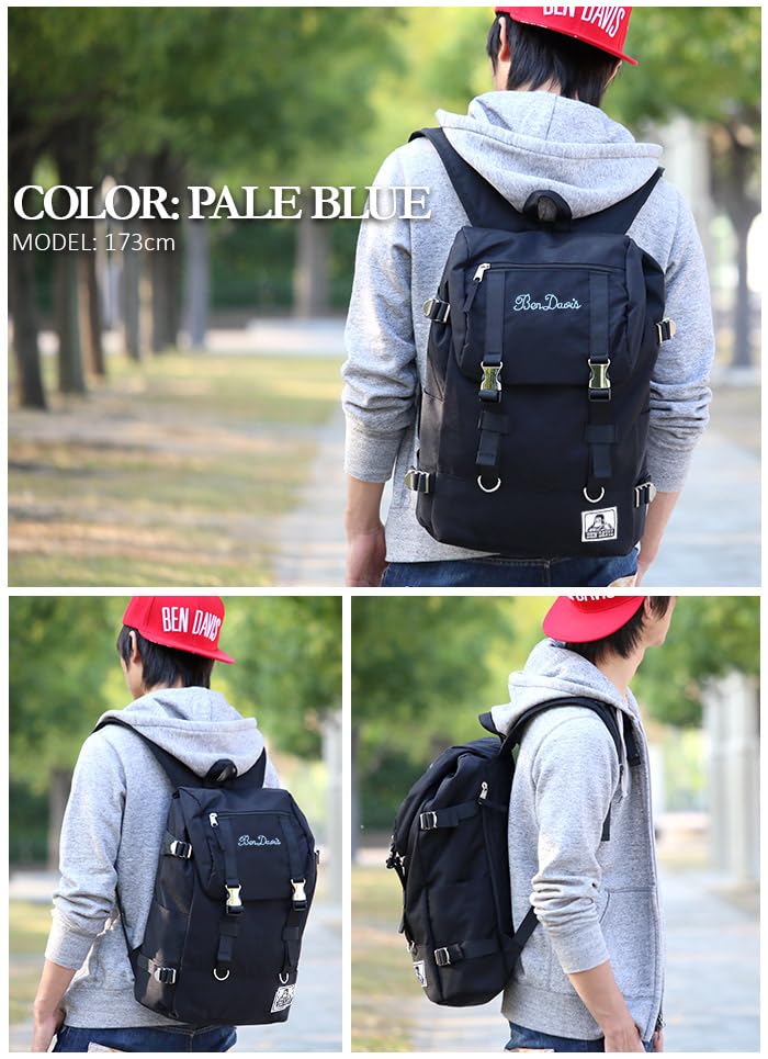 BEN DAVIS Rucksack Daypack Rucksack A4 Street Daypack B33 x H49 x T16 Herren Damen Ca.. (cm) BDW-9061 (Blassblau)