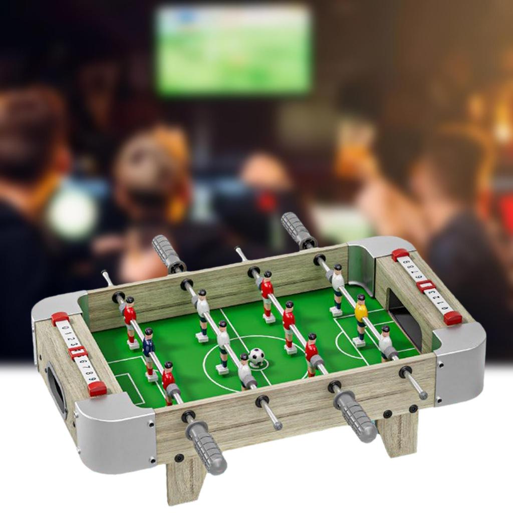 Desktop Soccer Table Foosball Soccer--Games Portable Wooden Two Hands for Outdoor Party Adults ,