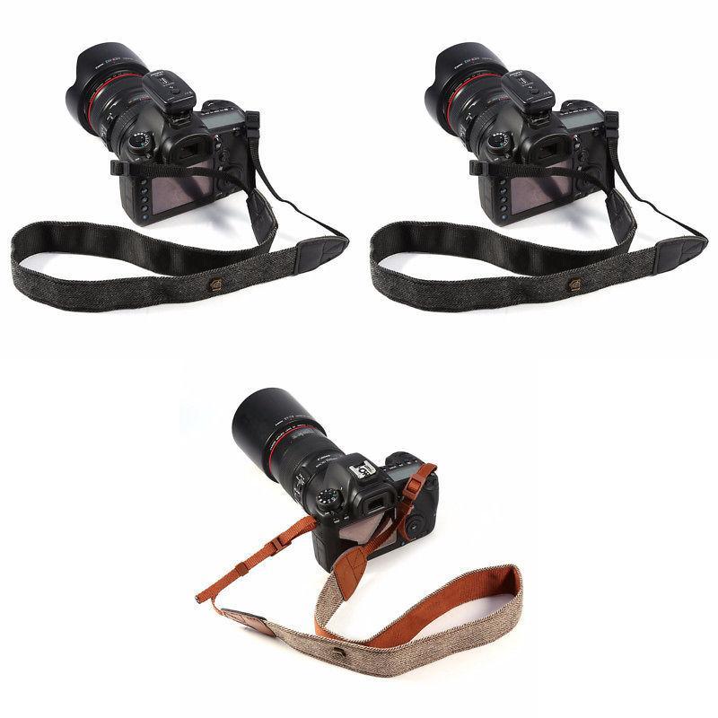 Camera Cotton Shoulder Strap For Micro Four Thirds Cameras With Retro Style And Stress Relief