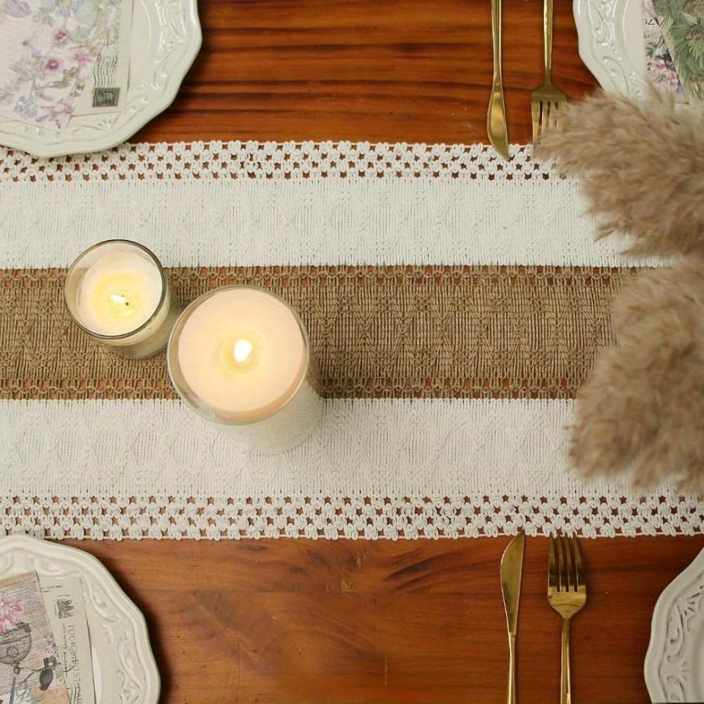 12x70inch Boho Table Runner With Tassels, Home Decor Farmhouse Rustic Table Runner.