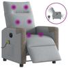 VidaXL Electric Reclining Massage Armchair Light Grey Fabric 3324085