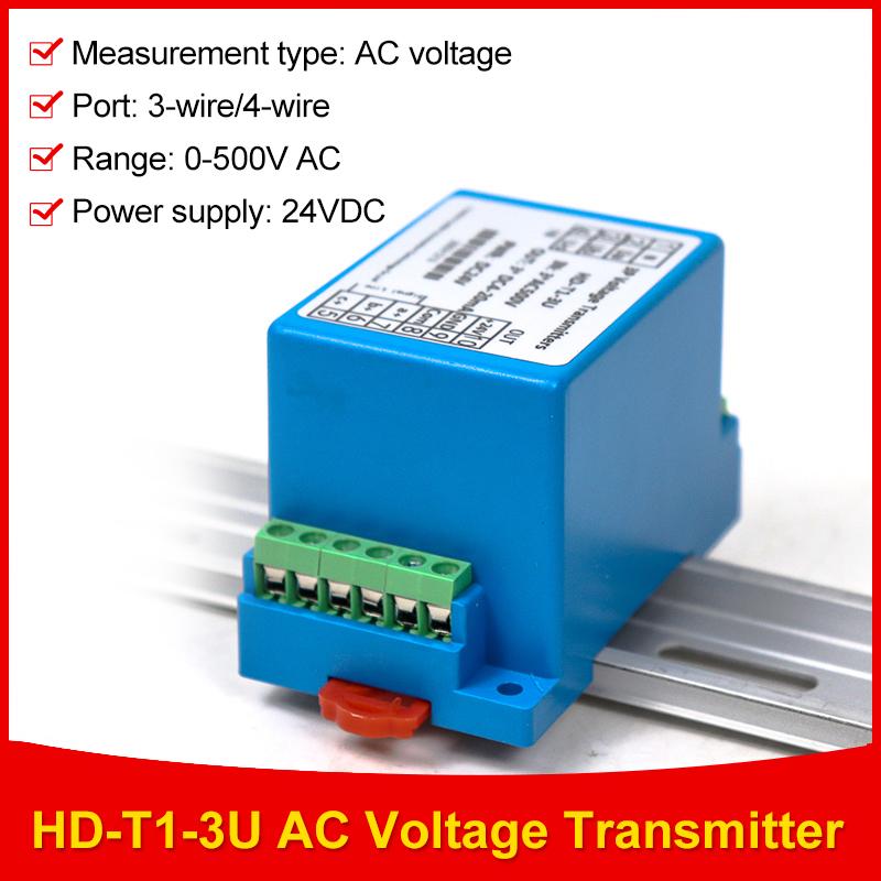 0-500V AC Three-phase Voltage Transmitter RS485 Output Voltage Sensor