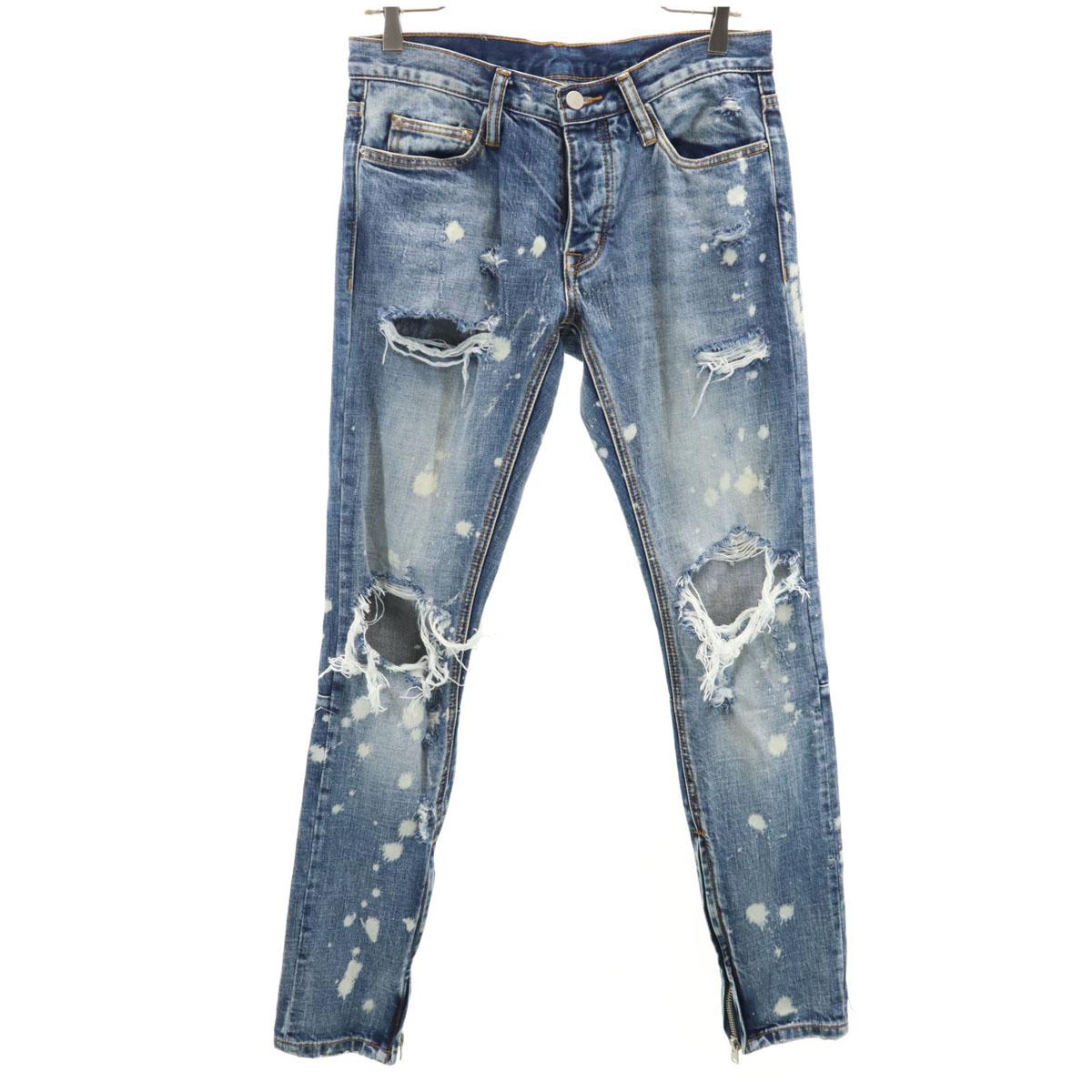 

mnml отбеливающие узкие джинсы w29 на пуговицах мужские б/у