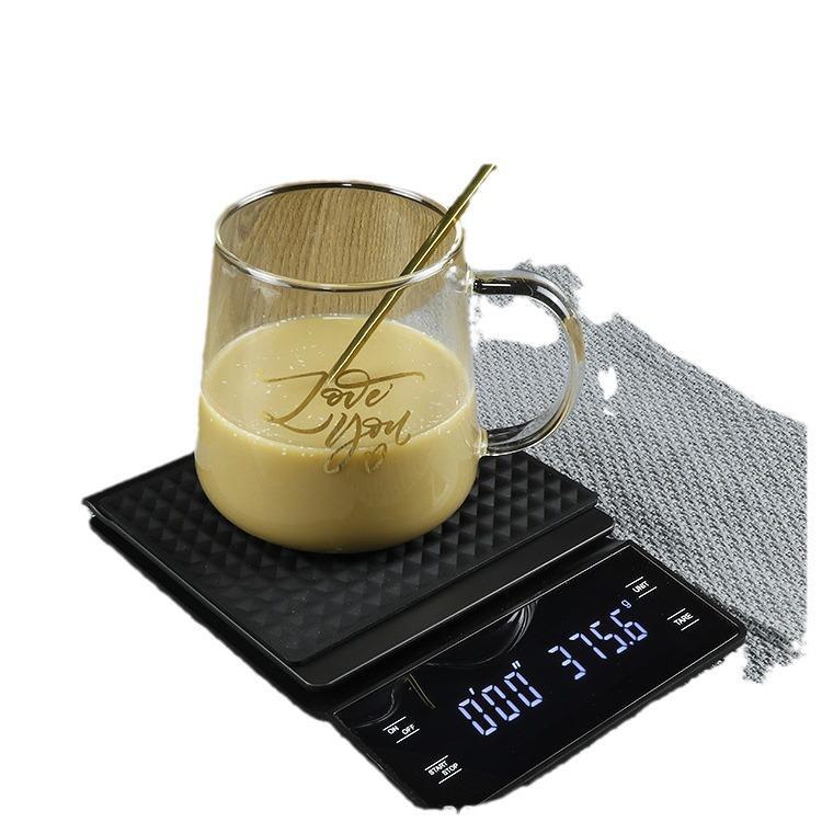 Italian Coffee Scale 0.1g Precision, Touch Button, Hand-Brew, Compact for Kitchen or Home Bar.