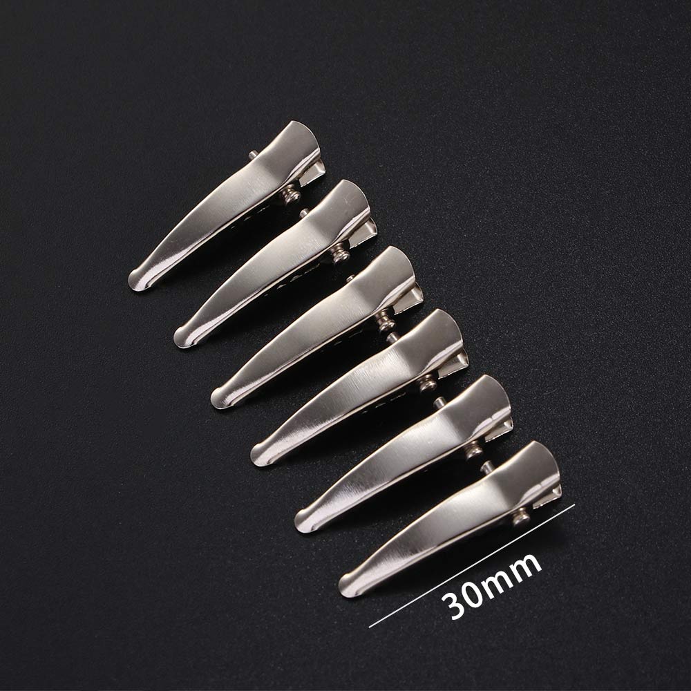 10pcs 25/30/35/45/50/60mm Clips Single Prong Alligator Hairpin With Teeth Blank Setting Jewelry Making Base For DIY Hair Clips