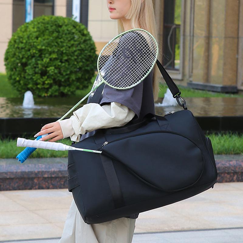 Herren- und Damen-Outdoor-Sport-Badminton-Handgepäcktasche mit Trennung von nassen und trockenen Fächern Sport-Fitness-Yogatasche Schuhfach