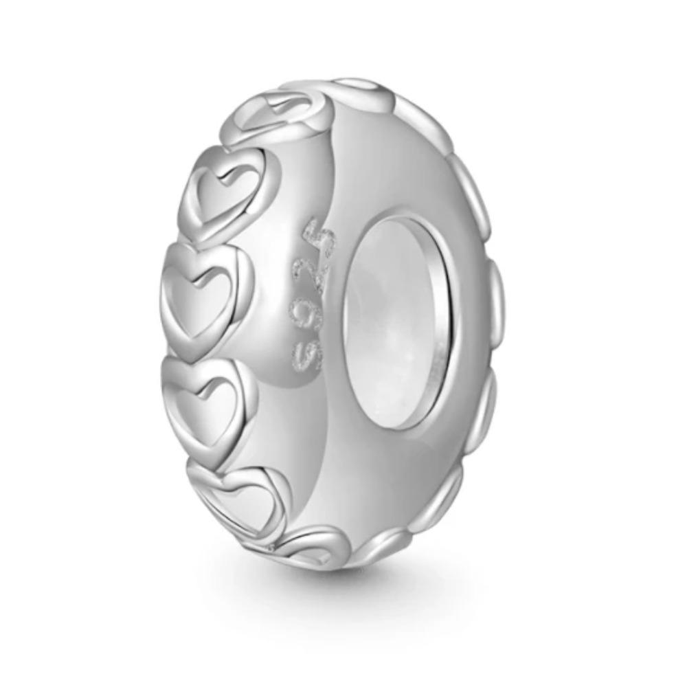 

925 Silver Zircon Plum Blossom Feather Beads DIY Charm Bracelet Exquisite Party Jewelry