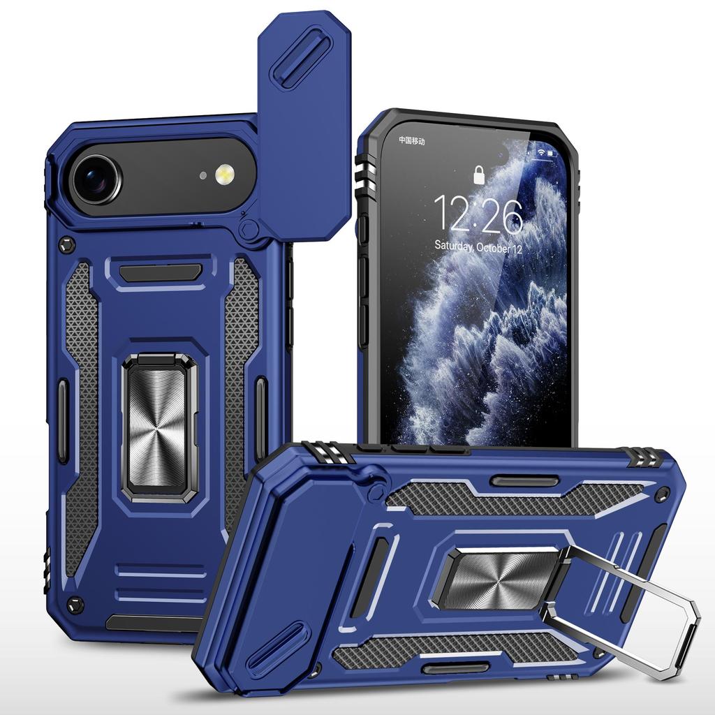 Slide Camera Cover with Phone Case for iPhone 17 Air Magnetic Car Mount Shockproof Rugged Protective Cover